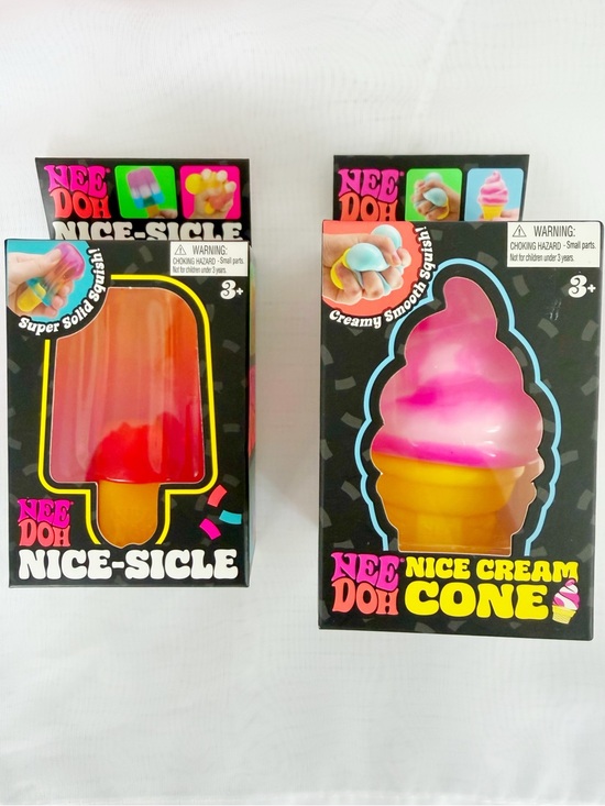 Other - 💖 Rare Pink NeeDoh Nice Cream Cone & Nice-Sicle Bundle of 2 NEW Sensory Fidgets